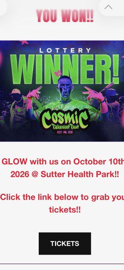 Comic Glow In The Dark Baseball Tickets