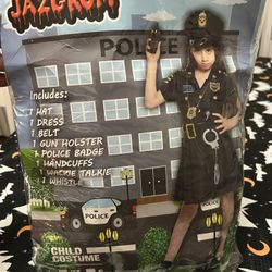 Girls Police Officer Costume Medium