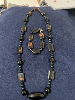 Black / Red Stone Necklace