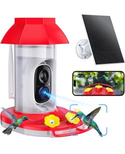 HARYMOR G10 Smart Hummingbird Feeder with Camera Solar Powered, AI Identify