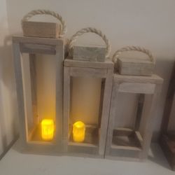 Rustic handmade lanterns.