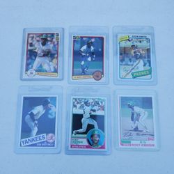 Vintage Baseball Cards Lot Of 6.