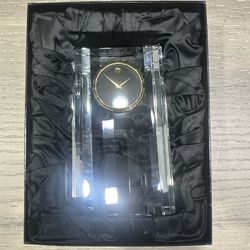 Movado Museum Dial Crystal Rotunda Desk Clock