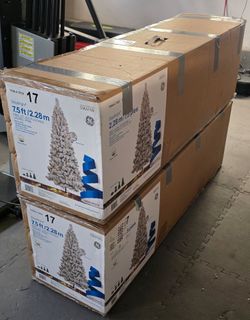 7.5' LED flocked Christmas trees