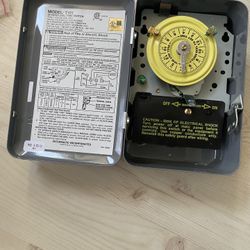 T101 24-Hour Mechanical Timer Switch - 120V SPST, Indoor Metal Enclosure, Heavy Duty, Manual Override, 40 Amp - Ideal for Lights, Pumps, Fans, and HVA