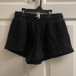 Brand New Girls Black Terry Shorts Size L 10-12 Kids 