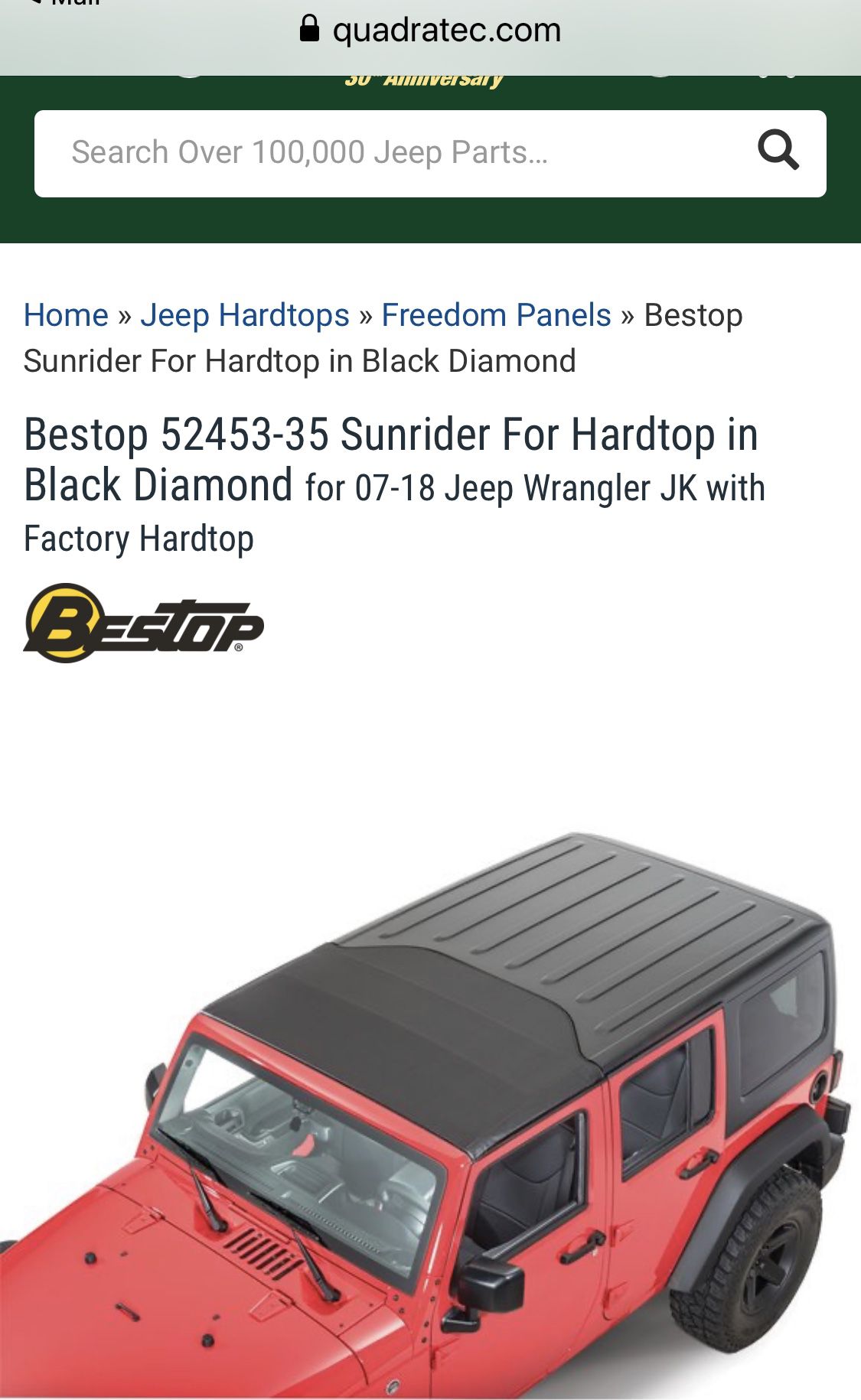 Sunrider for Jeep JK model