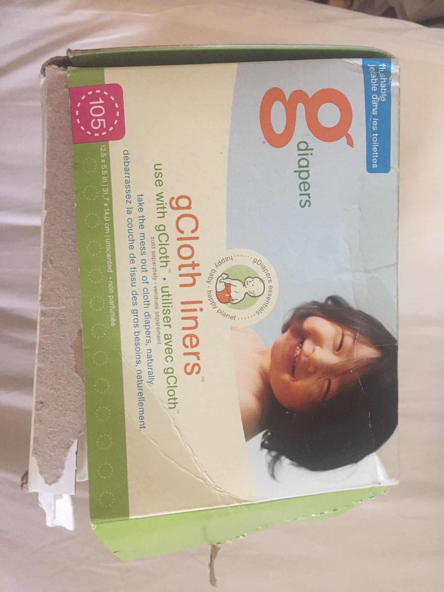 GCloth cloth diaper liners flushable brand new