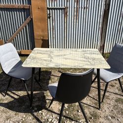 SMALL DINING TABLE WITH 3 CHAIRS