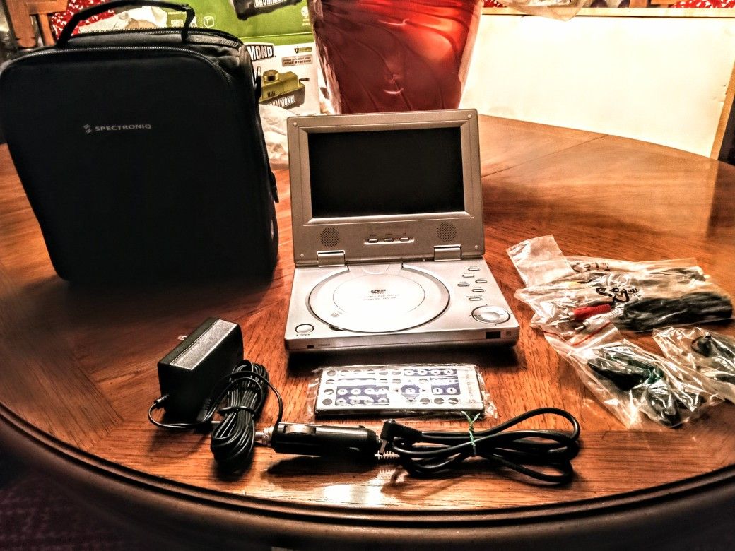 Portable DVD Player With Case And Accessories 