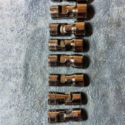 Snap-On  9 pc. 3/8” Drive  12-Point  Metric  Flank  Drive  Shallow Universal Socket Set