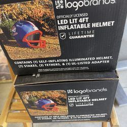4 foot inflatable LED light up football helmets five dollars each