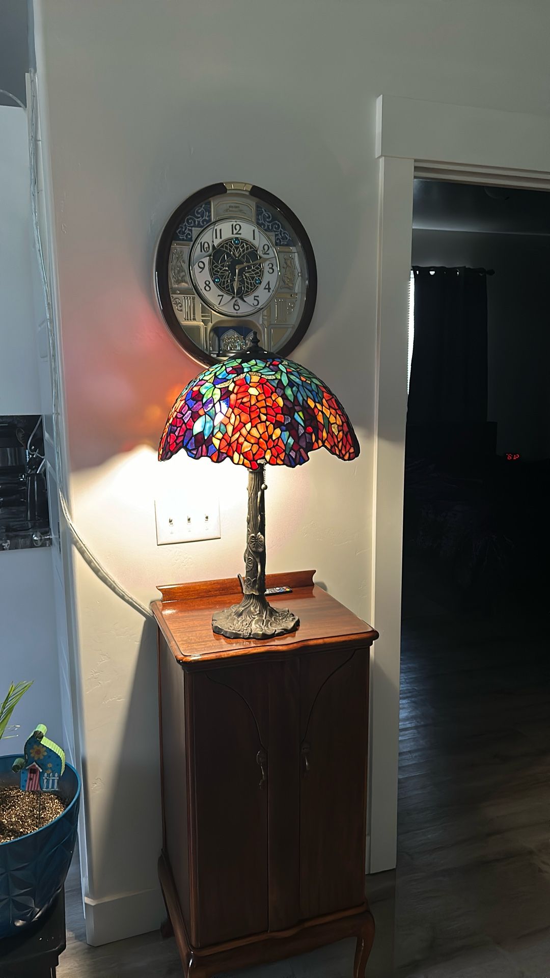 Stained Glass Lamp Solid Brass Base