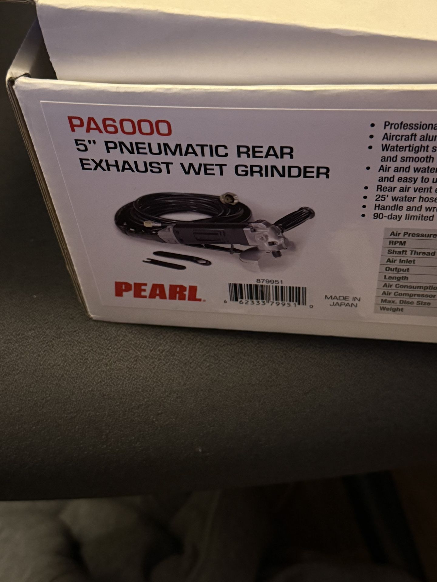 Pearl 5 inch Pneumatic Grinder/Polisher