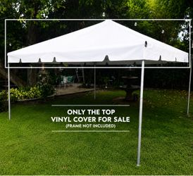 15x15 Vinyl Tent Top – Top Cover Only (Used)