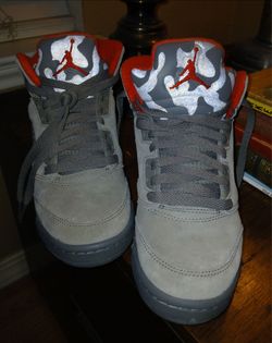 Nike Air Jordan 5 P51 Stucco Camo Fire Red GS 5.5Y/7W 440888-051 2017 Pair