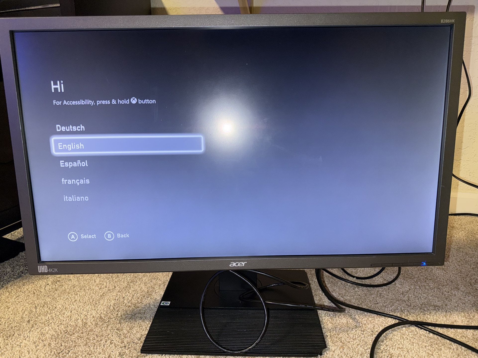 Acer 28” 4k LED backlit monitor