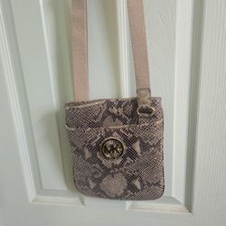 Authentic Michael Kors Snakeskin Crossbody Purse 
