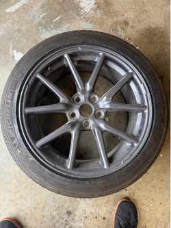 Model 3 spare rim + Michelin Primacy Tire (Mounted Setup)