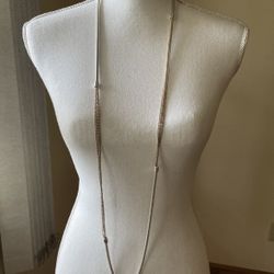 Kenneth Cole Long Two-tone Gold & Silver Chain Necklace 