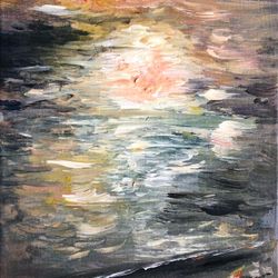 Original Art: Acrylic. Title: Sunset. 8x10