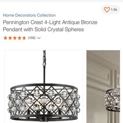Light Antique bronze pendant 
