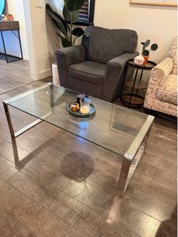 48” Glass Coffee Table