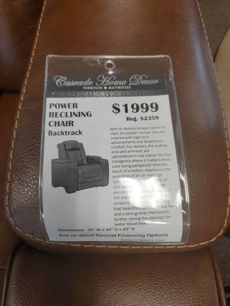 Italian Leather New Power Reclining Sofa Set Sold Separately
