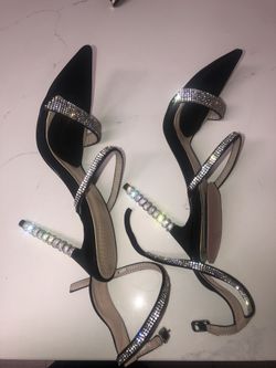 Black And Silver Heels
