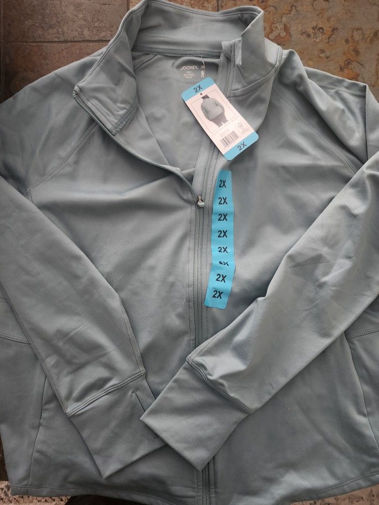 Jockey Womans Tulip Hem Yoga Jacket Size 2X