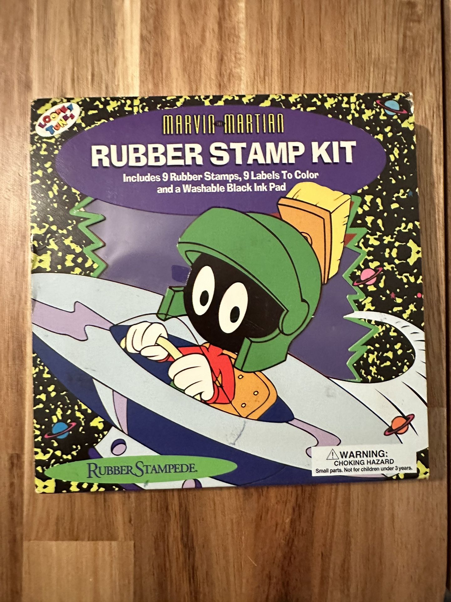 Marvin The Martian Rubber Stampede Stamp Kit Looney Tunes Set Vintage