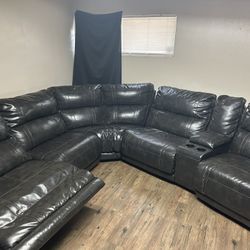 Brown leather Couches 