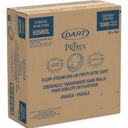 800 ct DART clear straws lids for plastic cups