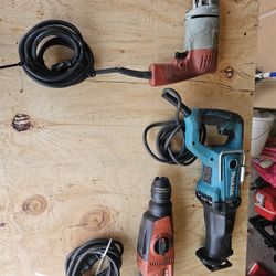 Powertool Bundle Lot Sawsall Hammerdrill  Metal Shear