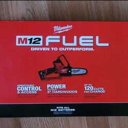 Milwaukee M12 Fuel Cordless Chainsaw Kit $170 Firm Pickup Only