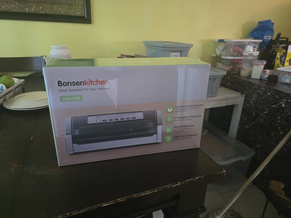 Bonsenkitchen Vacuum Sealer With Roll Bags