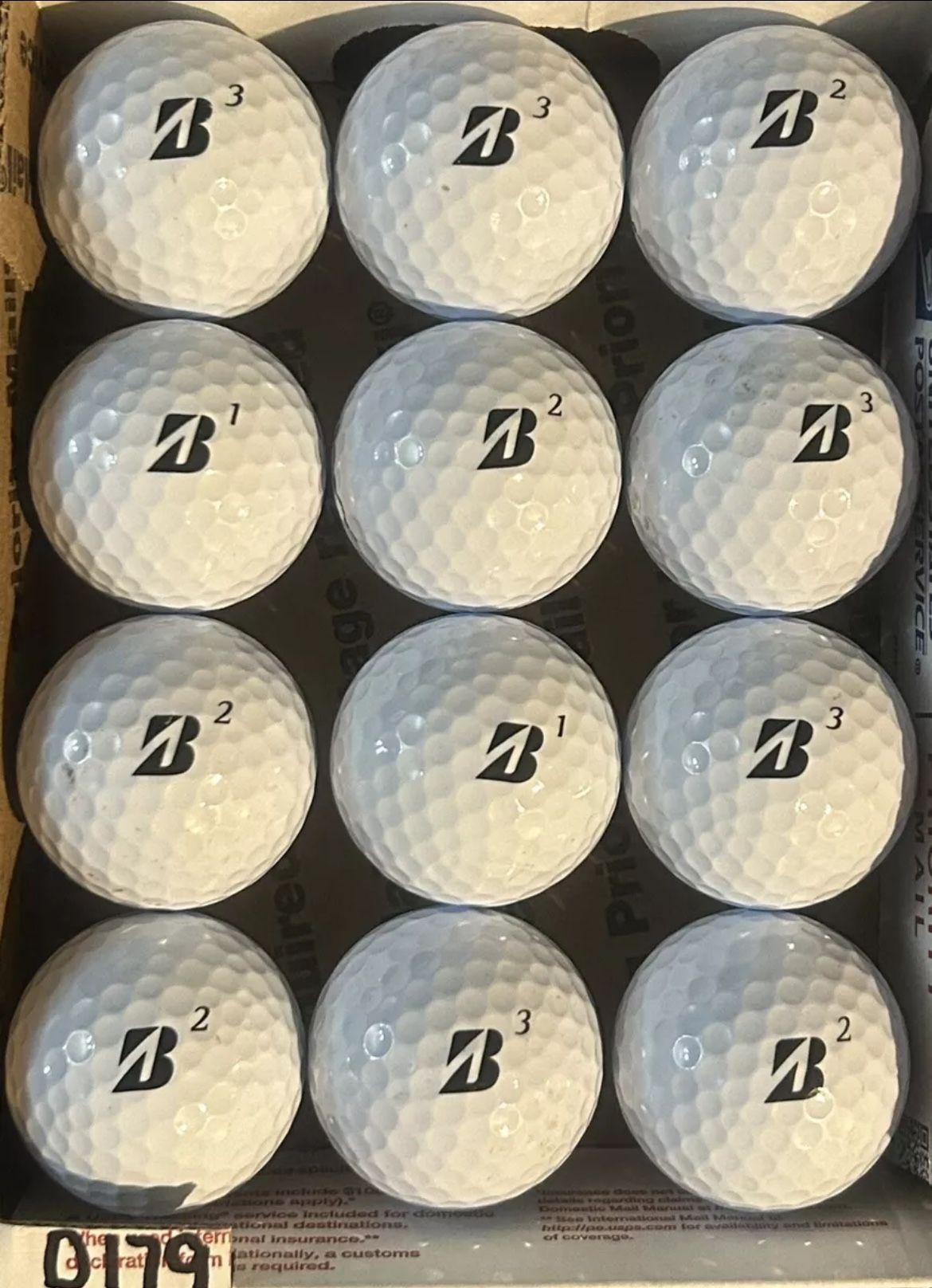 12 Bridgestone E6 White Golf Balls 5/4a Lot D179