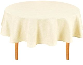 Faux Linen Table Cloth 50 Inch Round for Dining Room, Champagne
Linen Texture Table Cover, Wrinkle and Stain Resistant, Durable and Washable Tableclot