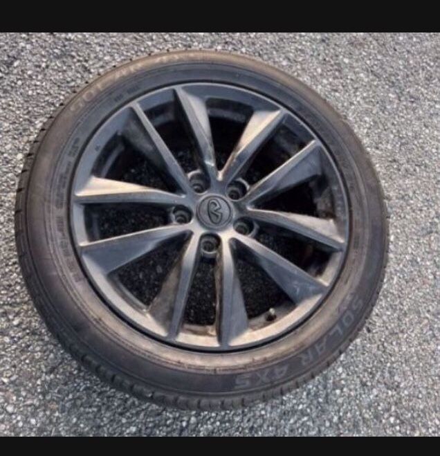 1 Only — 215/55r17 5x4.5 5x114.3 Stock Infiniti G35 Civic Altima Xb Tc Kia Optima Accord Camry Wheel Rim Good 90% Treads Tire!!!!