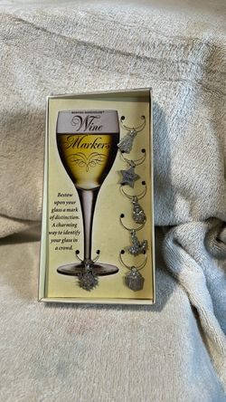 Christmas wine glass markers