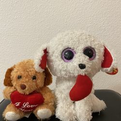 Valentines Plushie Dogs