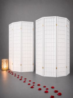 white 4-panel privacy dividers