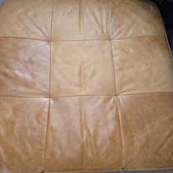 Square leather coffee table/ottoman