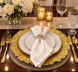 Wedding - 13 inch gold charger plates