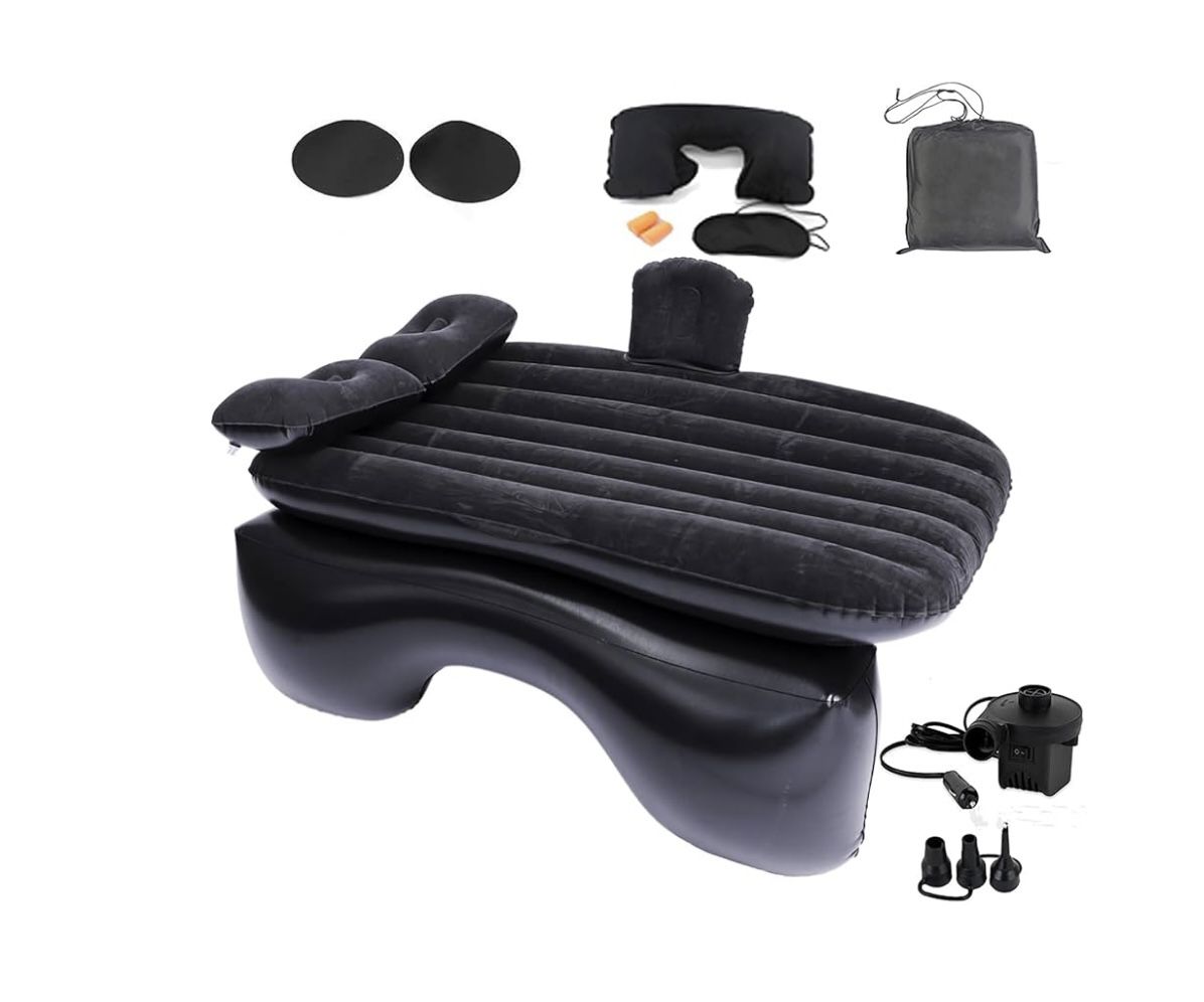 Inflatable Car Air Mattress – Back Seat Blow-Up Bed for Travel & Camping | With Air Pump | Brand New