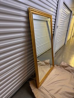Full length mirror gold framed