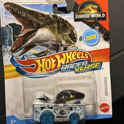 Hot Wheels MOSASAURUS, Dinosaur, Jurassic World Rebirth, Racer Verse