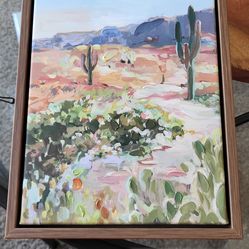 Small cactus canvas