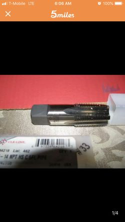 3/4-14 HSS NPT Pipe Tap.