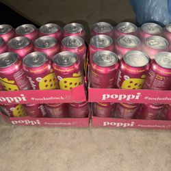 poppi Prebiotic Soda, strawberry lemon